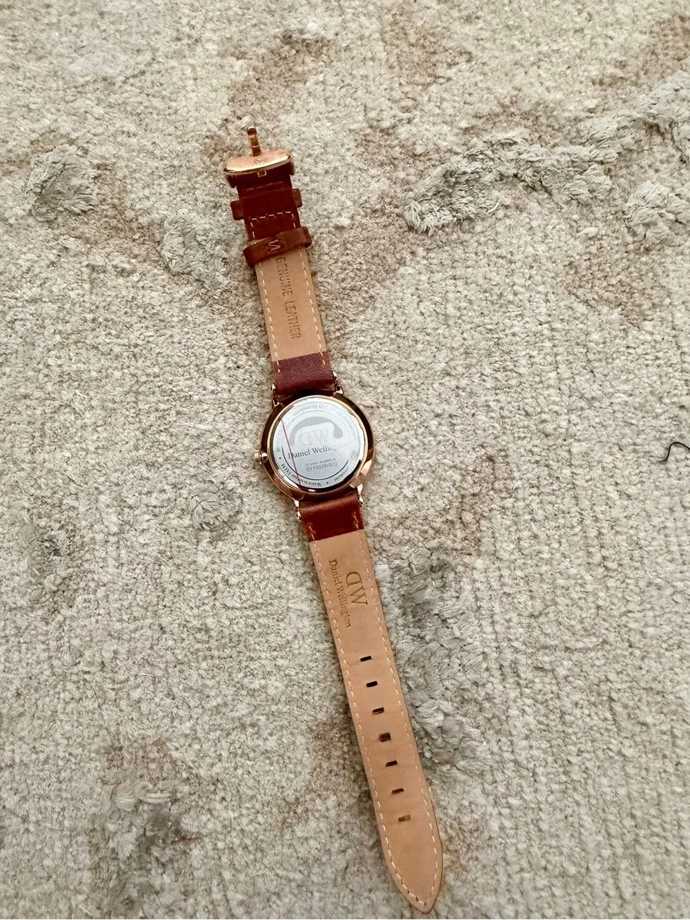 Daniel Wellington women’s brown leather watch with date